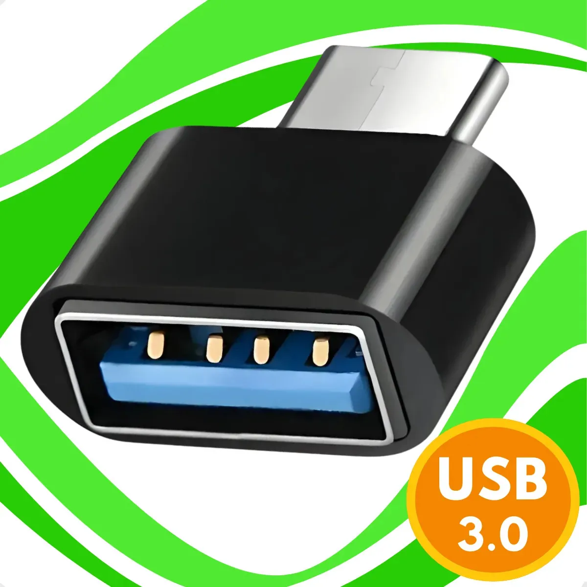 Adaptador Usb Para Usb C Conector Otg Usb 3.0 Fêmea Para Tipo C Macho