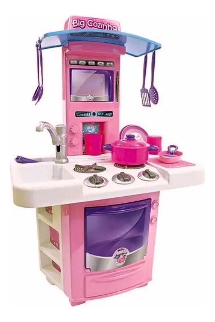Big Cozinha Infantil Completa Kit Fogão Brinquedo Criança