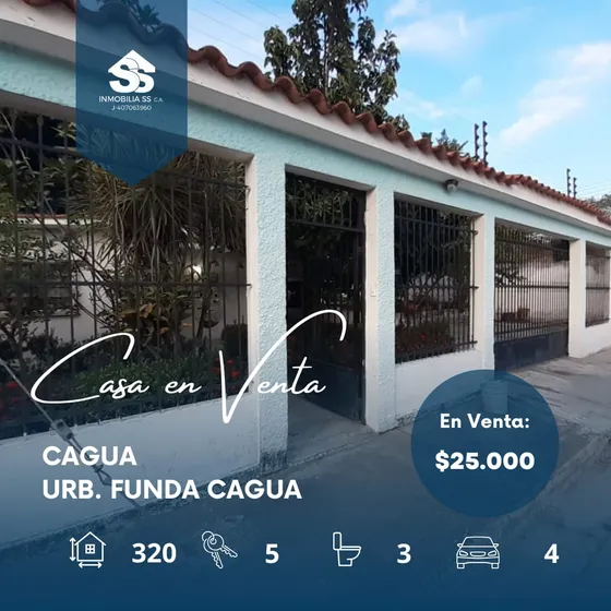 Se Vende Casa Ubicada En Urb. Funda Cagua Aragua 