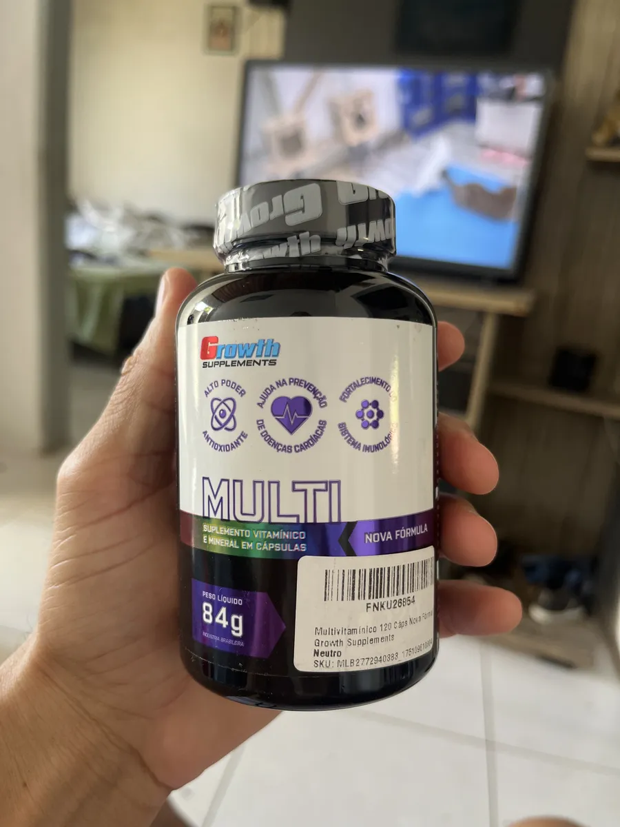 Multivitamínico 120 Cáps. Growth Supplements - Sabor Neutro (Nova Fórmula)