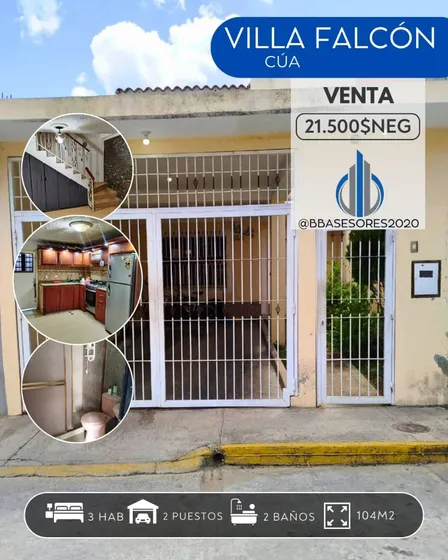 Townhouse Conjunto Residencial Villa Falcon Cúa Edo Miranda  
