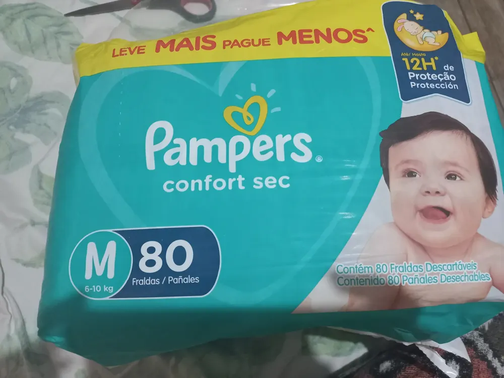 Fralda Pampers Confort Sec G 38 unidades