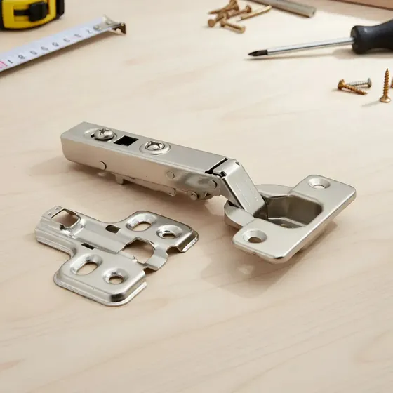 Dobradiças Reta Com Amortecedor E Click 35mm 02 Peças Renna