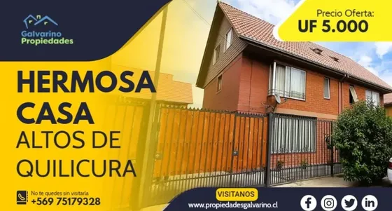 Casa En Venta En Quilicura