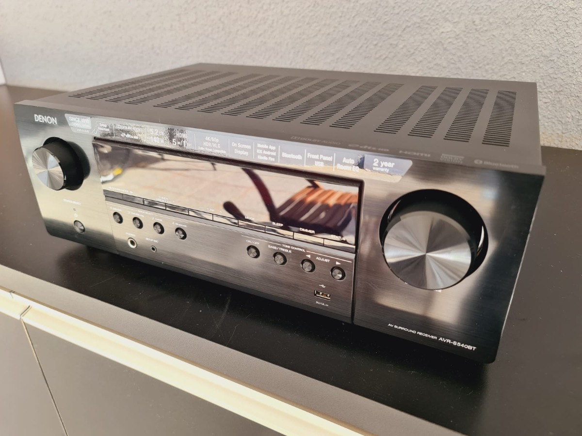 Receiver Denon Avr 540bt 5.2ch 4k Uhd Hdr Bluetooth Usb Frete grátis