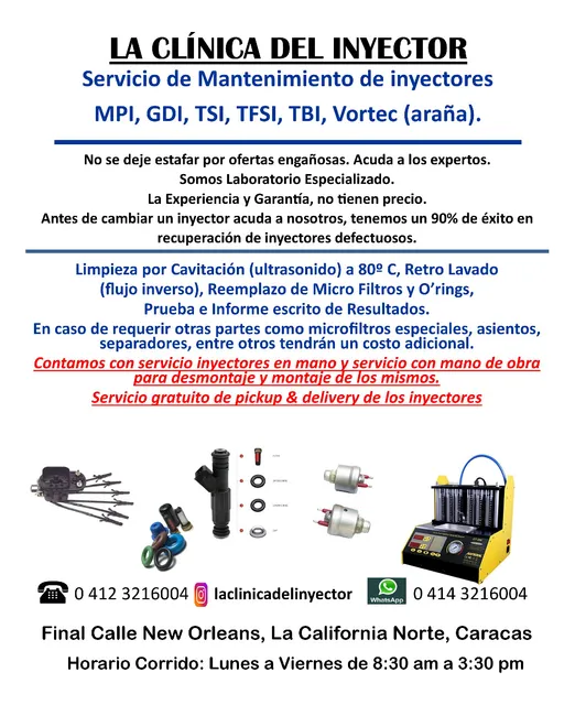 La Clínica Del Inyector Servicio De Limpieza Y Mantenimiento