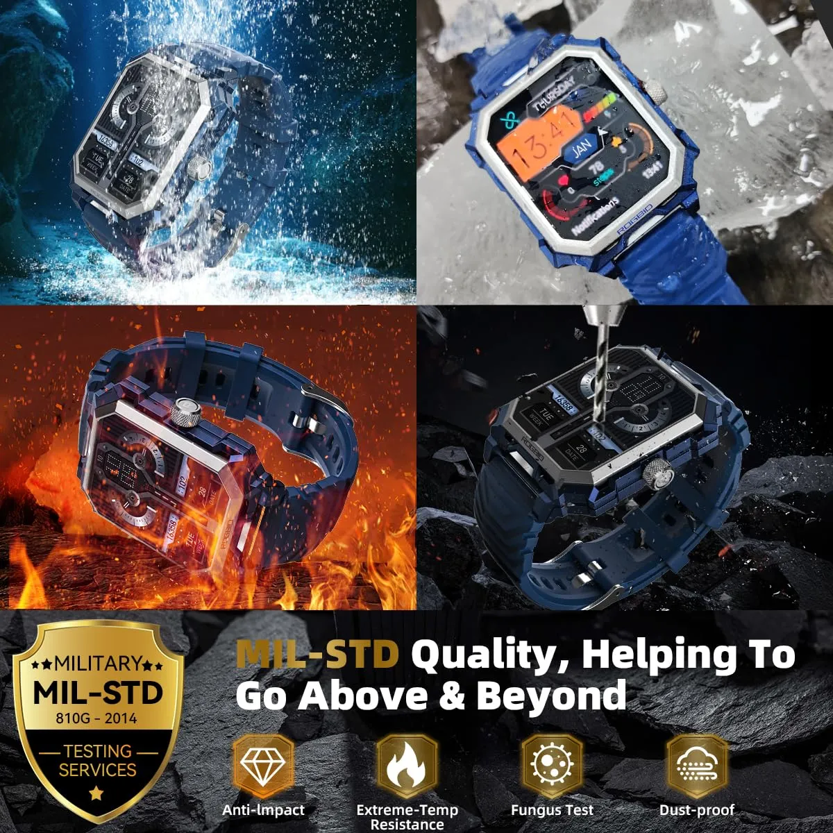 Reloj Inteligente Njord Gear Militar Para Hombres