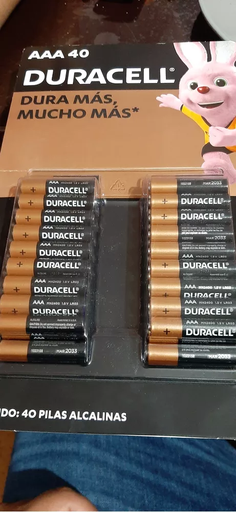 Pila Duracell Alcalina Aaa 40 Piezas Mn2400b40