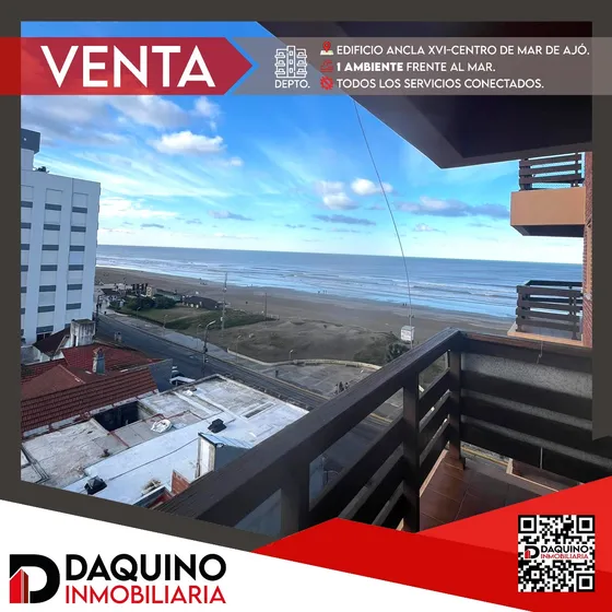 Depto.  1 Ambiente Frente Al Mar En El Edif. Ancla Xiv. Zona Centro De Mar De Ajó #060
