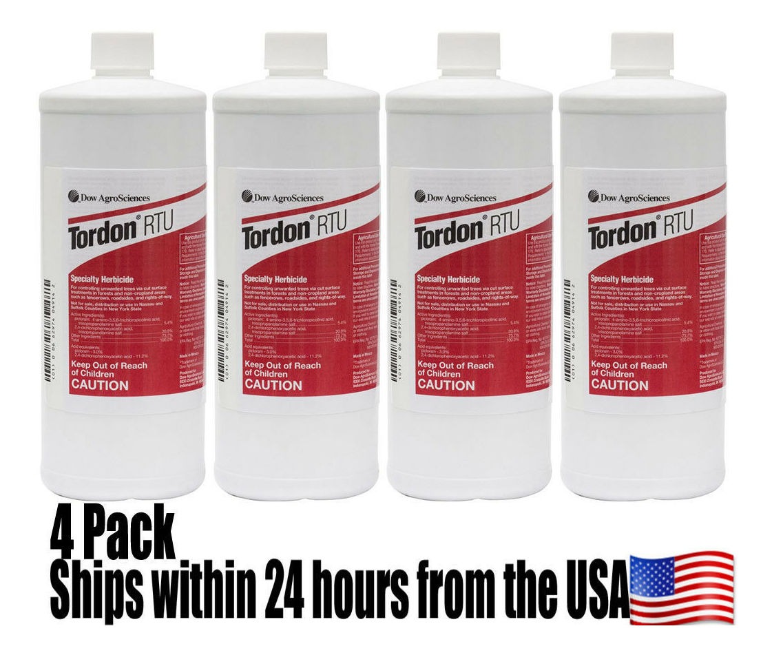 Tordon Rtu Herbicide Tree Stump Killer Quart (4 Pack) Ssf Meses sin intereses