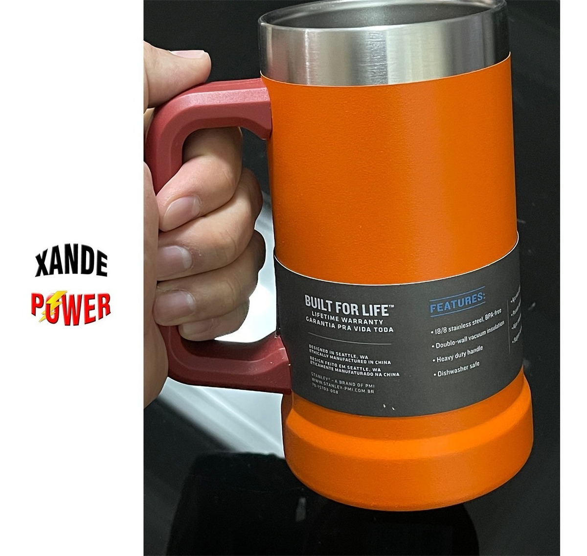 Copo Caneca Stanley Original 709ml Original Cor Laranja XANDEPOWER