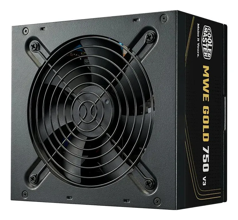 Fonte de alimentação de 750 w - Coolermaster Mwe V3 - 80 Plus Gold Black