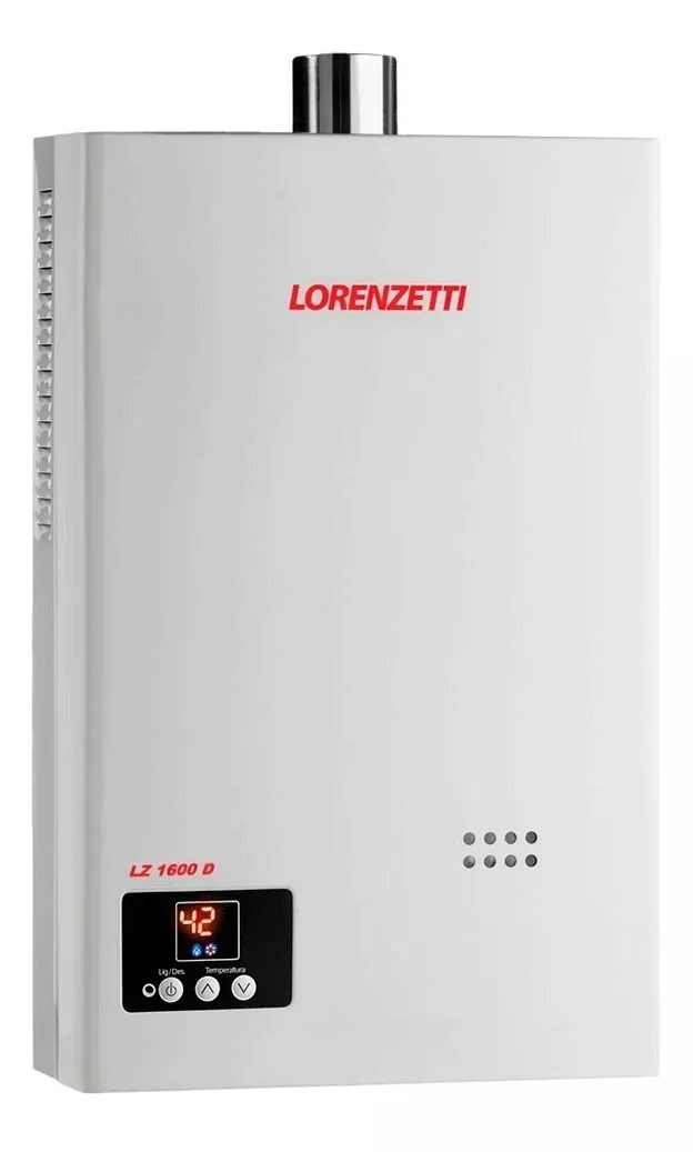 Aquecedor a gás GN Lorenzetti LZ 1600D branco 127V/220V