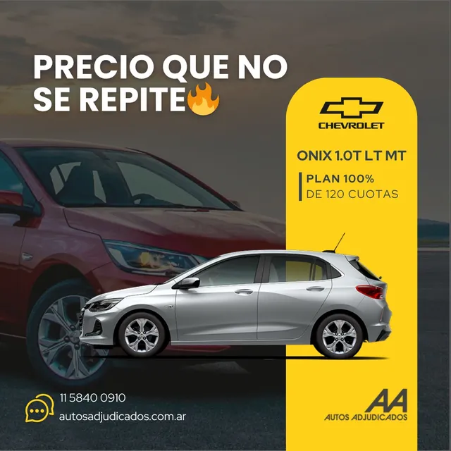 Chevrolet Onix 1.0 Lt Adjudicad 100% 51c. Baratito Remato Ya