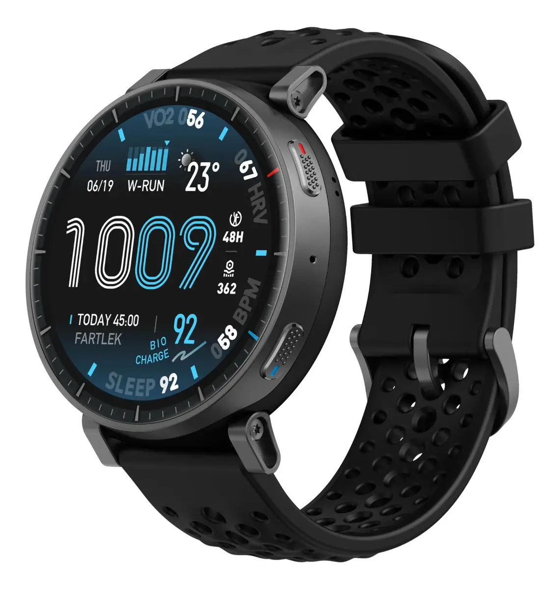 Relógio inteligente Amazfit Active Max Amoled 1,75 Gps 5atm cinza Silicone preto cinza