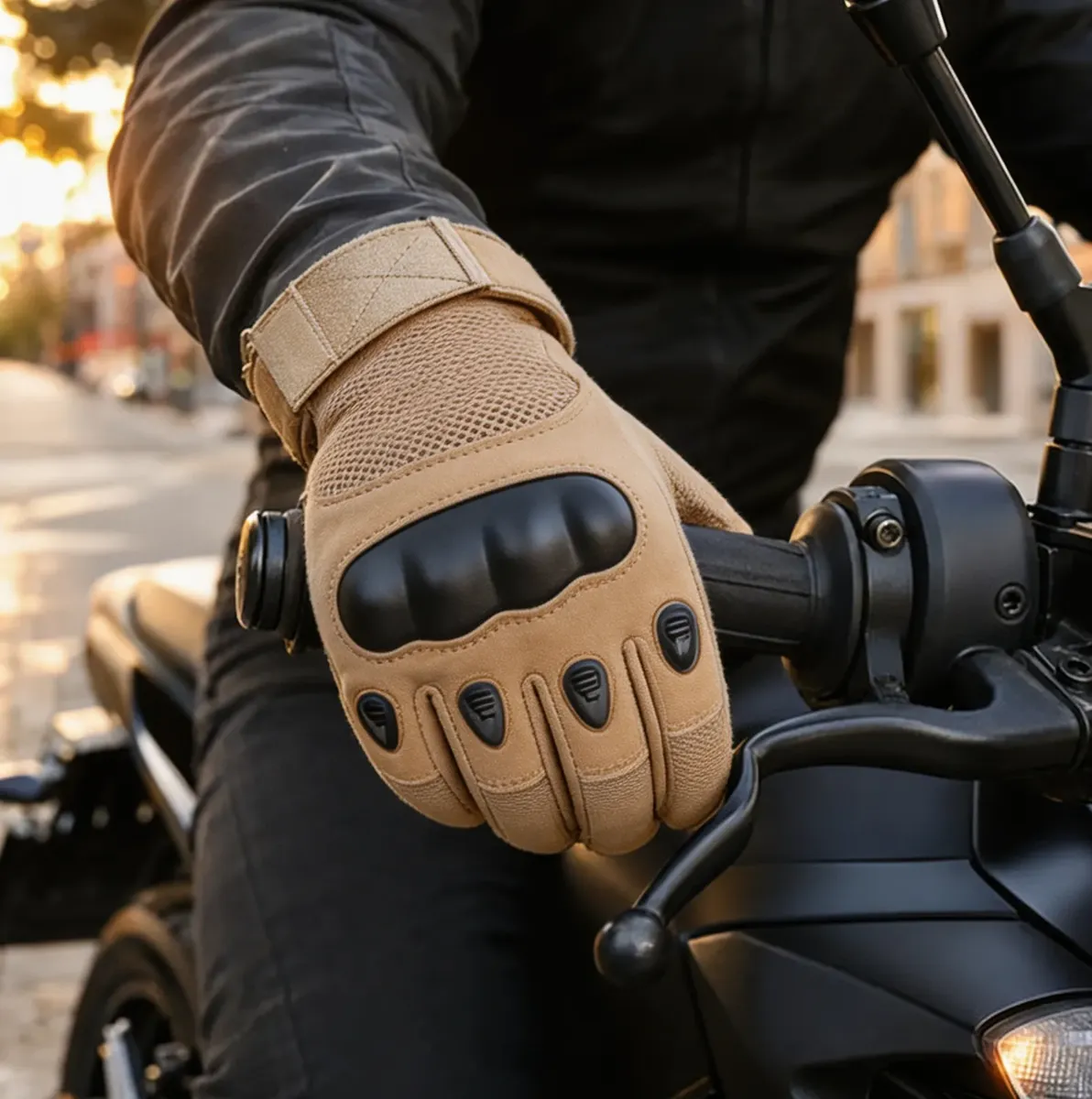 Luvas Táticas Para Moto Com Proteção Rígida Nos Nós Dos Dedos — foto 11