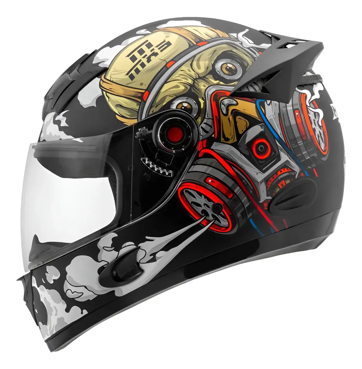 Capacete De Moto Fechado Mixs Mx5 Vírus Forro Removível