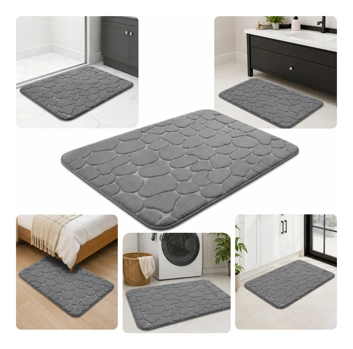 Tapete Banheiro Antiderrapante Macio Absorvente 60x40 — imagem 3