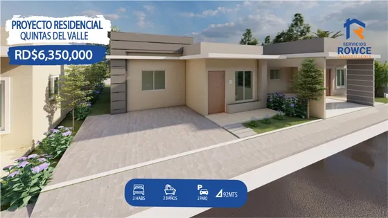 Vendo Proyecto De Casa Residencial Quintas Del Valle Ubicado En El Km. 22 De La Autopista Duarte, Muy Cercano Al Cayacoa Golf Club