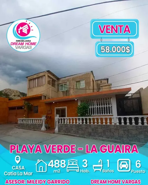 Casa En Venta  Playa Verde. Catia La Mar  La Guaira.
