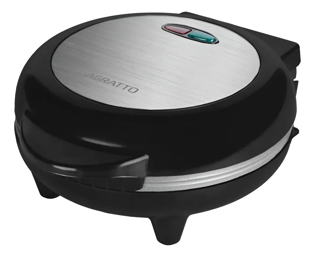 Omeleteira Antiaderente Elétrica Dupla 800W Mr. Cheff Redonda Preta 220V Agratto Aoip01i-02
