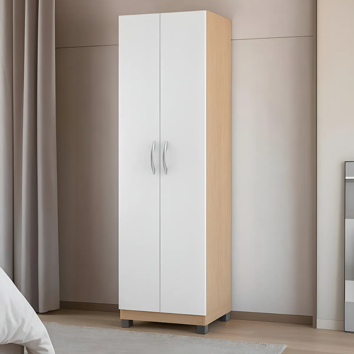 Guarda Roupa Ditália Riviera 2 Portas Solteiro 188cm MDP 15mm