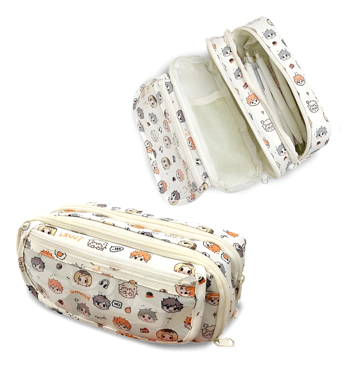 Estojo De Lápis Hatsune Miku E Haikyuu Para Alunos - Imagem 3