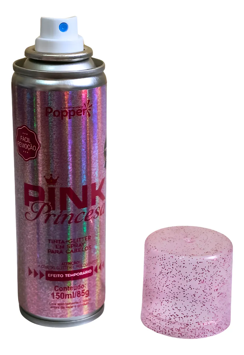 Spray Glitter Para Cabelo E Corpo Removível Carnaval E Festa - Imagem 2