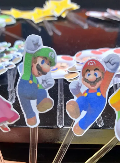 Topper Para Docinhos Tema Mario Bros