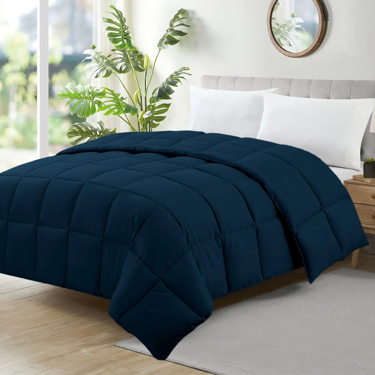 Edredom Ecopluma Casal 220 X 240 Marinho Camesa - Imagem 3