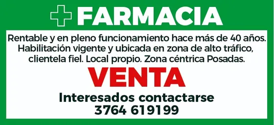 Vendo Farmacia Exelente Oportunidad De Inversion. Local Propio