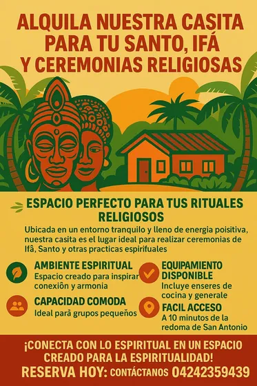Alquiler De Casa Para Eventos Religiosos Ifa, Santo Etc