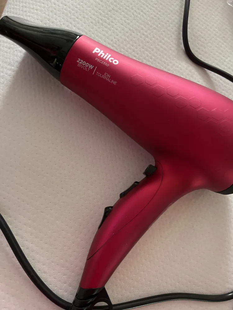 Secador Com Difusor Cachos Philco Super Potênte 2200w Oferta Rosa 110v/220v - Imagem 4