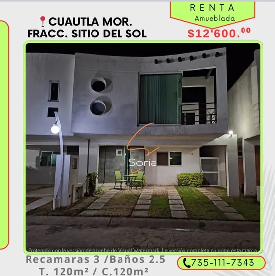 Casa En Cuautla Morelos  Sitio Del Sol Renta 