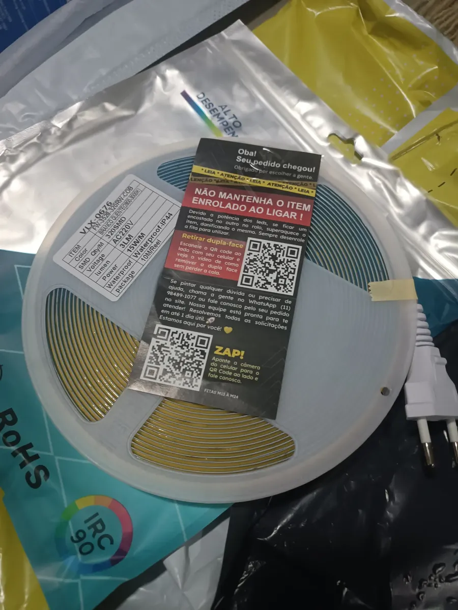 Fita Led Cob 10 Metros Direto Na Rede 150W