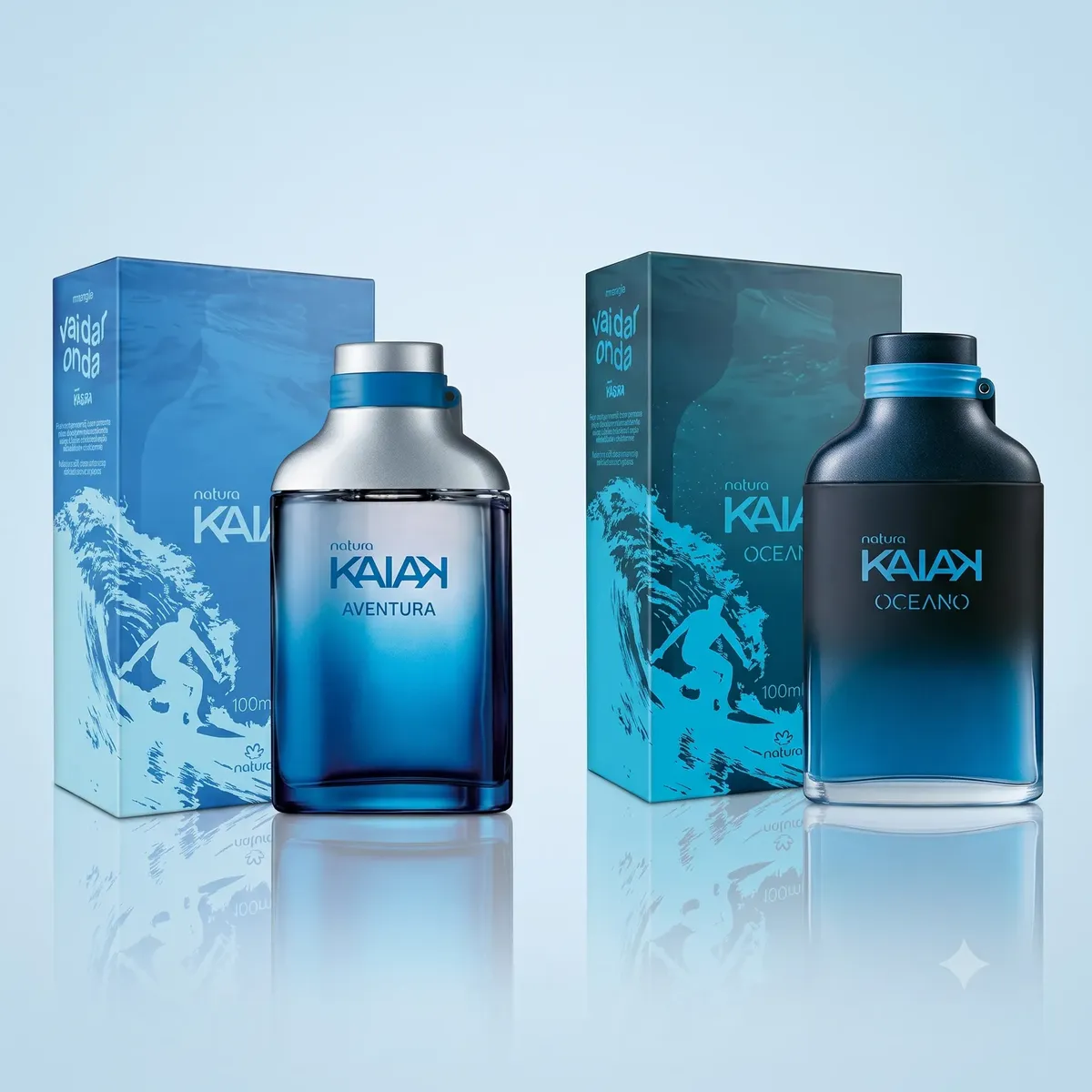 Kit Kaiak Vai Dar Onda: Colônia Clássico 100ml + Colônia Oceano 100ml