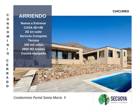 Casa Nueva, Parcela , Vista Valle De Chamisero 5d+5b
