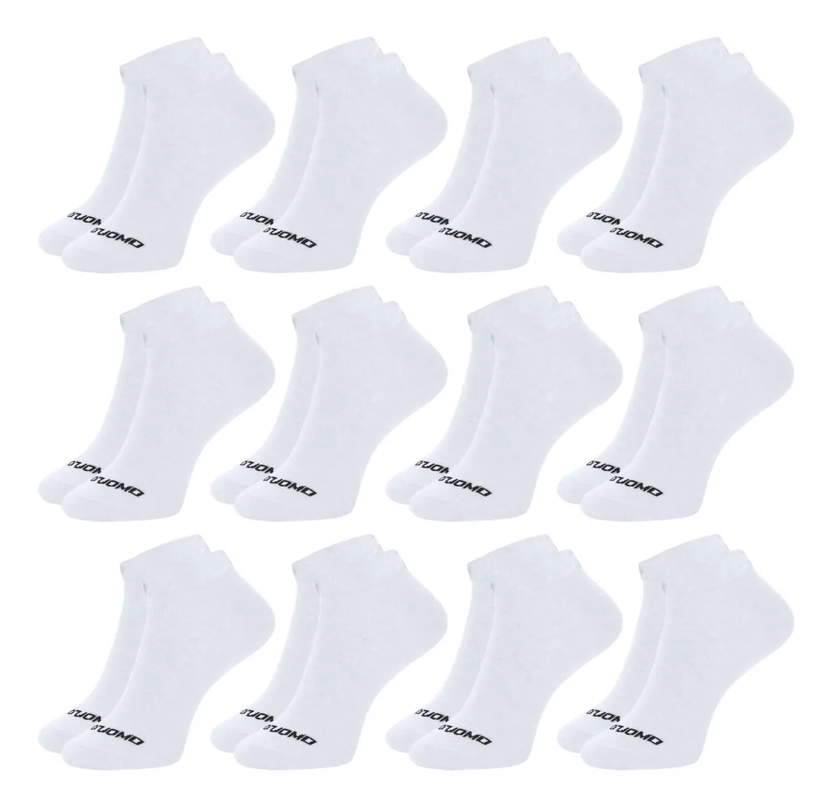 Kit 12 Pares Meia Masculina Cano Curto Soquete Algodão Duomo