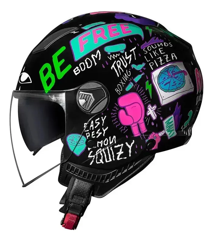 Capacete Norisk Orion Sv Free Preto E Roxo