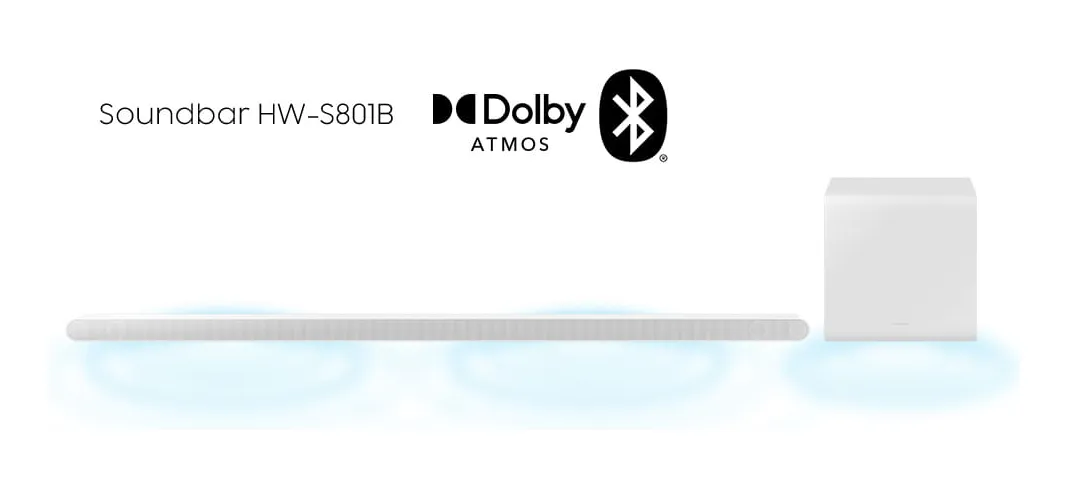 melhor soundbar samsung: Soundbar Samsung Hw-s801b, Com 3.1.2 Canais Cor Branco 110V/220V