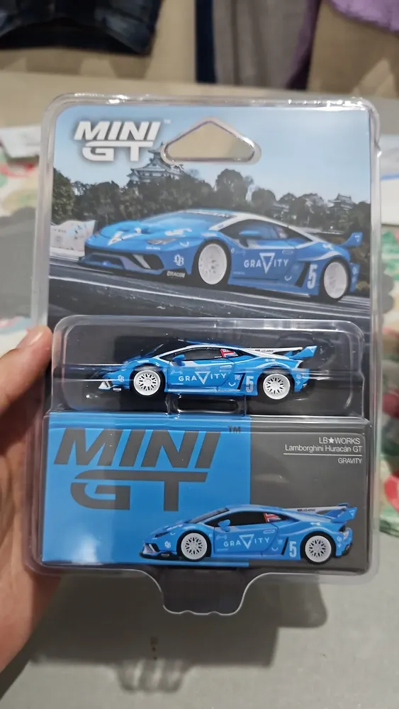 Mini Gt 1055 Lb - Works Lamborghini Huracán Gt Gravity Blue Azul