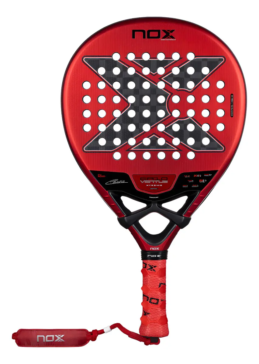Paleta Pádel Nox Ea10 Ventus Hybrid 12k Xtrem By Edu Alonso Color Rojo con Negro