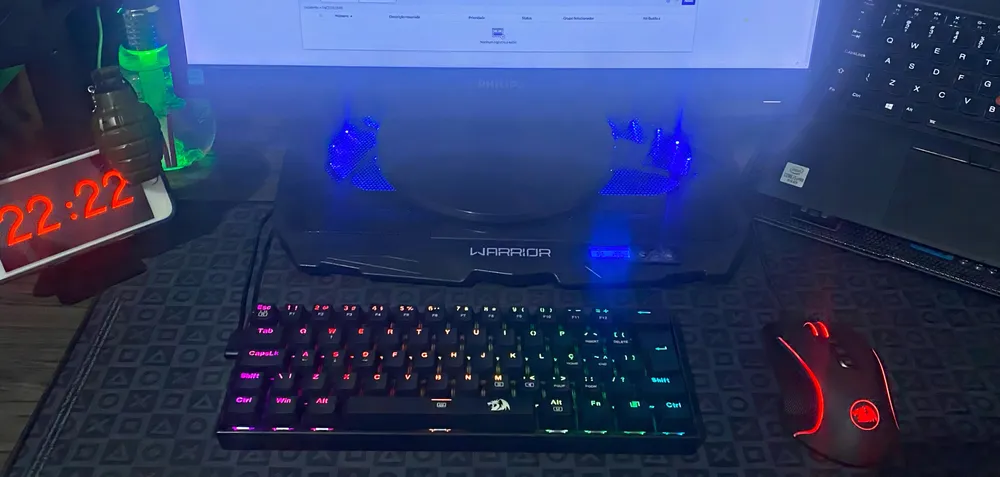 Teclado Gamer Mecânico Redragon Dragonborn K630rgb-1 Cor de teclado Preto Idioma Português Brasil - Imagem 2