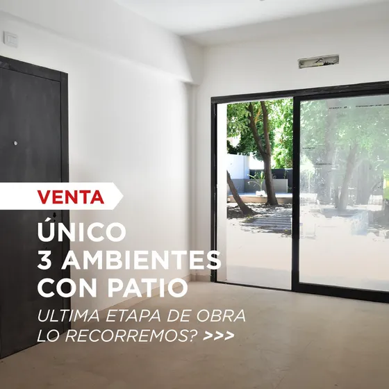 Departamento 3 Ambientes A Estrenar Con Patio 