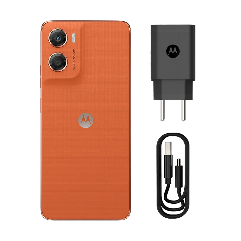 Smartphone Motorola Moto G06 - 128gb 12gb (4gb Ram + 8gb Ram Boost) E Camera 50mp Com Ai Bateria De 5200 Mah Tela 6.9 - Laranja - Imagem 3