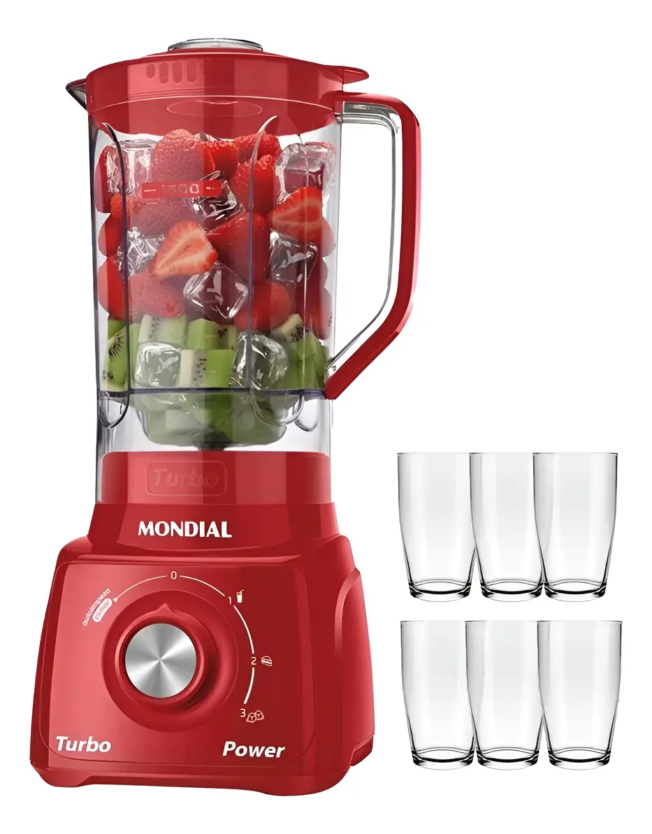 Liquidificador Mondial L99-fr Turbo Power Vermelho