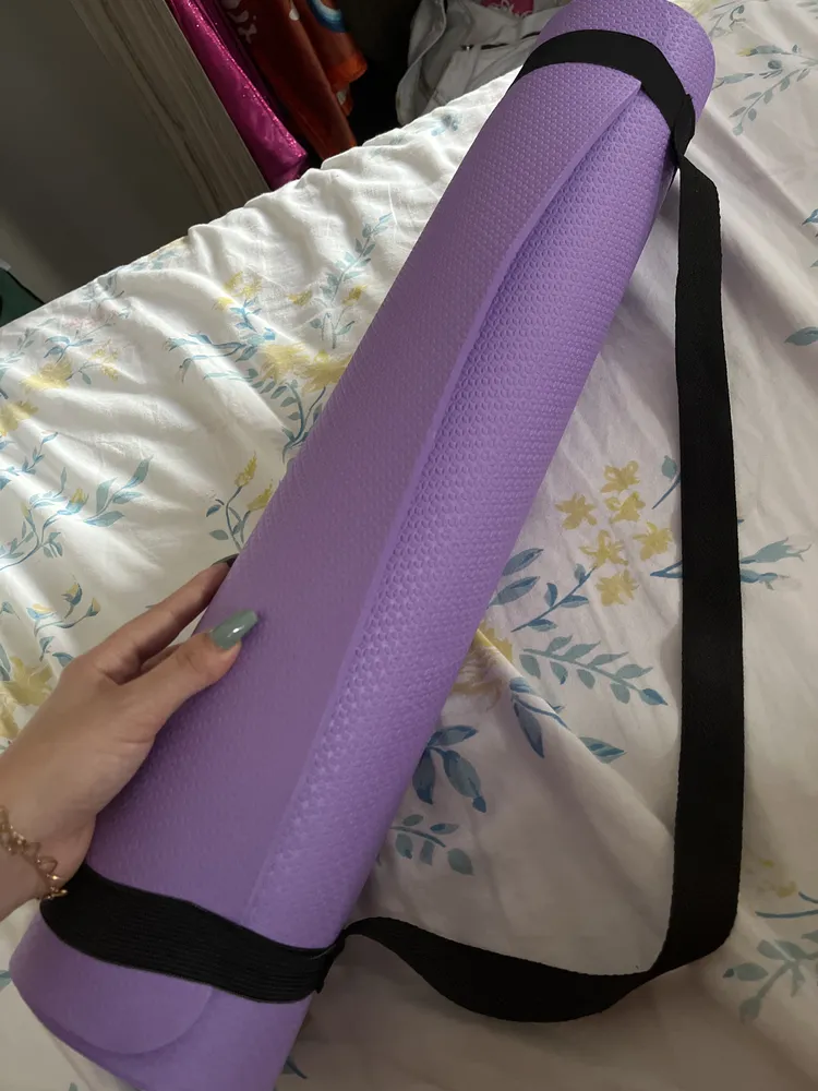 Tatame Esteira Para Yoga Exercícios Físicos 1,80mx53cmx5mm Cor Preto - Imagem 3