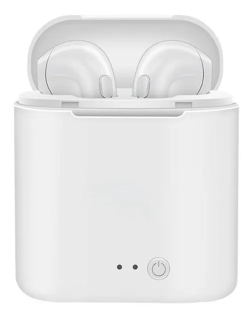 Aud fonos in ear inal mbricos i7S TWS blanco con luz LED