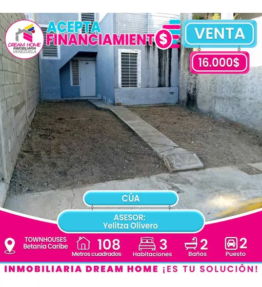 Townhouses En Venta  Betania Caribe - Cúa
