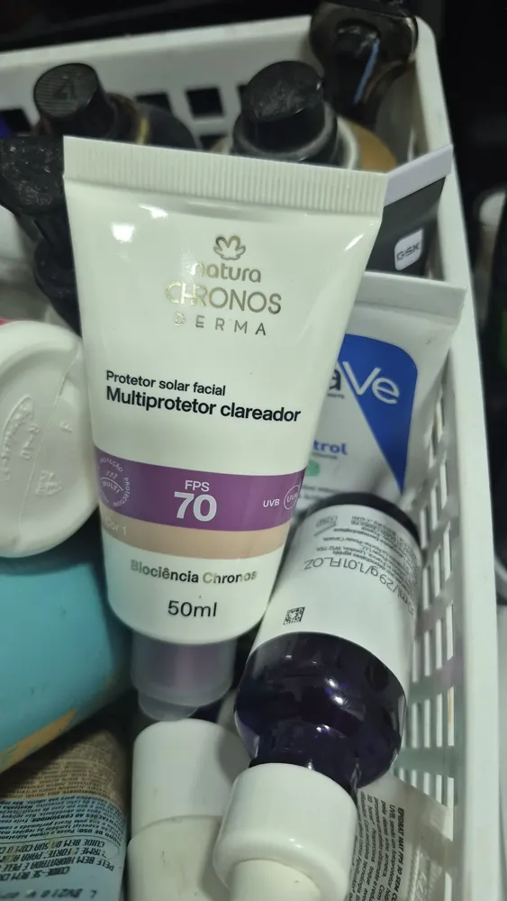 Protetor Multiclareador Fps 70 Natura Chronos Derma 50ml